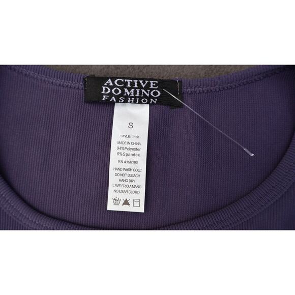 Active Domino Fashion Purple Sports Top Size Small New - Picture 4 of 8